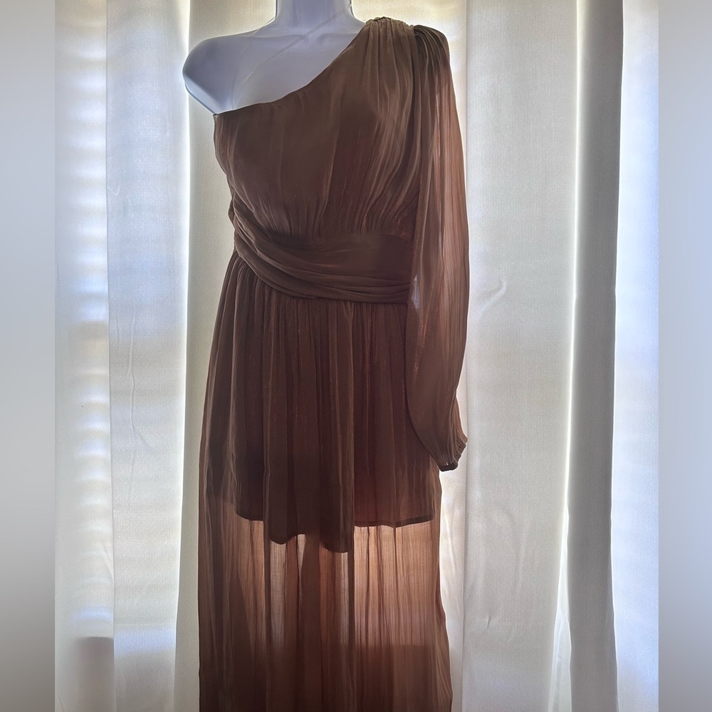 Anthropologie one shoulder jumpsuit - Picture 4 of 6